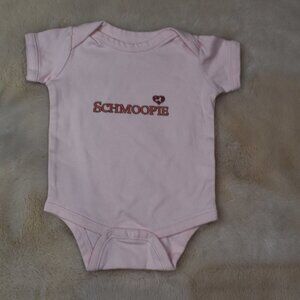 Schmoopie Pink Baby One Piece Bodysuit 6-12 months